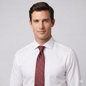 Classic Burgundy Patterned Men's Tie